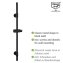 Duschstange Mod. Basic Schwarz, 66 cm - 3