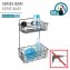 Vacuum-Loc® Wandregal 2 Etagen Mod. Bari Schwarz, Befestigen ohne bohren - 3