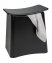 2in1 Badhocker Mod. Wing Schwarz Matt, Badhocker mit herausnehmbarem Wäschesack - 3