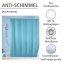 Anti-Schimmel Duschvorhang Uni Light Blue, Textil (Polyester), 180 x 200 cm, waschbar - 3