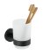 Zahnputzbecher Uno Mod. Bosio Black Edelstahl matt, rostfrei - 3