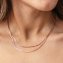 Collier 925/- Sterling Silber Venezianer Kette rosé vergoldet zweireihig - 3