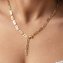 Collier 925 Silber vergoldet Kette Y-Kette Herzen - 3