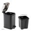 Treteimer eckig Jannik 3 Liter Schwarz Silber - 3