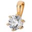 Anhänger mit Kette 750/- Gelbgold 1 Brillant 1,0 ct. - 3