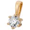 Anhänger mit Kette 750/- Gelbgold 1 Brillant 0,50 ct. - 3