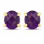 Ohrstecker 925-Sterling Silber vergoldet Glänzend Amethyst violett - 3
