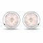 Ohrstecker 925-Sterling Silber rhodiniert glänzend Rosenquartz rosa rund - 3