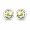 Ohrstecker 925-Sterling Silber rhodiniert glänzend Lemon Quartz gelb rund - 3