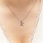 Halskette Silber 925 mit 1x Diamant 0,008ct. Buchstabe K - 3