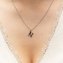 Halskette Silber 925 mit 1x Diamant 0,008ct. Buchstabe N - 3