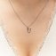 Halskette Silber 925 mit 1x Diamant 0,008ct. Buchstabe U - 3