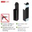 2-in-1 Toilettenpapierhalter Mod. Agira Schwarz, mit Ersatzrollenhalter - 3