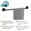 Vacuum-Loc® Badetuchstange Mod. Quadro Schwarz, Befestigen ohne Bohren - 3