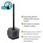 Vacuum-Loc® WC-Garnitur Mod. Quadro Schwarz, Befestigen ohne Bohren - 3
