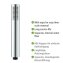 Mod. Basic Line Duschkopf Set Wanne, 3-teilig, klassische Stab-Handbrause - 3