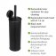 Static-Loc® Plus WC-Garnitur Mod. Pavia Schwarz, geschlossen, Befestigen ohne Bohren - 3