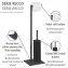 Stand WC-Garnitur Mod. Recco Schwarz, aus lackiertem Stahl - 3