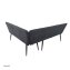 Eckbank 195 x 154 cm Anthrazit Mesilla kurzer Schenkel rechts - 3
