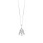 Anhänger mit Kette 925/- Sterling Silber rhodiniert  19 Zirkonia - 3
