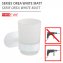 Turbo-Loc® Zahnputzbecherhalter Uno Mod. Orea White matt, aus rostfreiem Edelstahl - 3