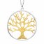 Anhänger mit Kette 925/- Sterling Silber rhodiniert/vergoldet  Motiv Lebensbaum - 3