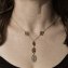 Ohrringe, Anhänger mit Kette Metall Glänzend gelb vergoldet - 3