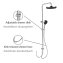 Duschsystem Mod. Softwater Chrom, einfacher Anschluss an bestehende Armatur oder Wandanschlussbogen - 3