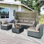 Loungemöbel Grau/Beige 6-teiliges Set - 3