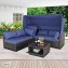 Loungemöbel Blau/Braun 6-teiliges Set - 3