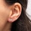Ohrstecker Silber 925 rhodiniert mit Zirkonia weiß 4mm - 3