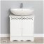 Waschbeckenunterschrank Weiß Landhausstil für Bad und Gäste-WC - 3