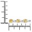 Armband 925-Sterling Silber rhodiniert Citrin rund - 3