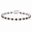 Armband 925-Sterling Silber rhodiniert Granat rund - 3