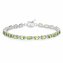 Armband 925-Sterling Silber rhodiniert Peridot oval - 3