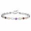 Armband 925-Sterling Silber rhodiniert Multicolour rund - 3