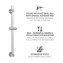 Brausestange BOB, 70 cm, chrom, Edelstahl, einfache Montage ohne Bohren - 3