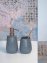 Bad-Acc.Set Mod. Sirmione, grau, Keramik, 2-teilig, kupferdetails, zylinderform - 3