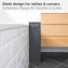 Wäschesammler Mod. Slim, anthrazit, Polyester, 46L, 20x60x40 cm, platzsparendes Design mit Griffen - 3