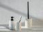 Bad-Accessoire Set Mod. Ortezzano Grau, 3-teilig, aus hochwertigem Polyresin - 3