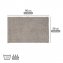 Badteppich Mod. Ecoli, grau, Polyester-Baumwolle, 50x80 cm, rutschhemmend, geeignet für Fußbodenheizung - 3