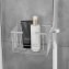 Duschstangencaddy Mod. Valognes, chrom, Edelstahl, 20x12x13 cm, rostfrei, einfache Montage ohne Bohren - 3