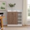 Sideboard mit 8 Regalfächern Weiß-Artisaneiche - 3