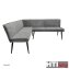 Eckbank 154 x 195 cm Mesilla Blaugrau kurzer Schenkel links - 3