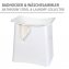 2in1 Hocker Mod. Wing Weiß, Badhocker mit herausnehmbarem Wäschesack - 3