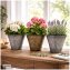 Blumentopf Nessa Ornamente Gold Silber 3er-Set - 3