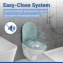 WC Sitz Mod. Galati Blaugrau matt, Toilettendeckel in D-Form mit Absenkautomatik - 3
