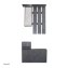Garderobe Beton mit Spiegel Schrank und Ablage für Flur Diele oder Eingangsbereich - 3