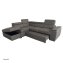 Couch Sandy mit Ottomane links Grau - 3