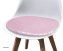 Esszimmerstuhl 2er Set Weiß mit Kunstledersitz Atlanta Rosa mit Ornament - 3
